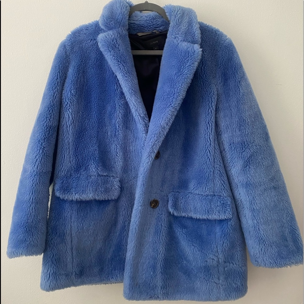 Blue J. Crew Teddy Coat